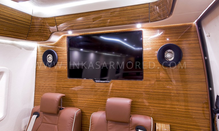 Armored Mercedes Sprinter TV and Speaker system Nigeria